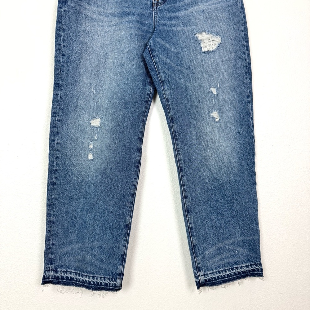 NWT Madewell Classic Straight Jeans Destructed Edition Tyler Wash Size 31 - Picture 7 of 13